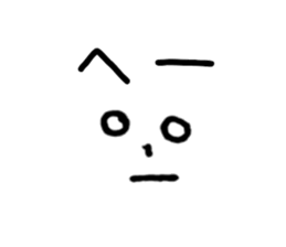 face and message in Japanese sticker #12854270