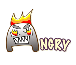 ABC Funny Character Face Sticker sticker #12854446