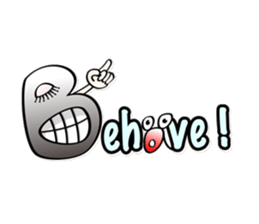 ABC Funny Character Face Sticker sticker #12854447