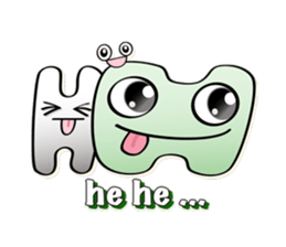 ABC Funny Character Face Sticker sticker #12854457