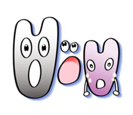 ABC Funny Character Face Sticker sticker #12854482
