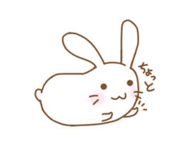 Lazy and cute Rabbit sticker #12855649