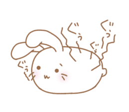 Lazy and cute Rabbit sticker #12855653
