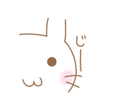Lazy and cute Rabbit sticker #12855655