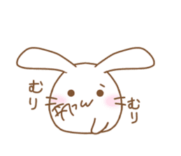 Lazy and cute Rabbit sticker #12855657