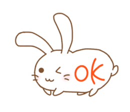 Lazy and cute Rabbit sticker #12855658