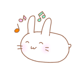 Lazy and cute Rabbit sticker #12855659