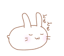 Lazy and cute Rabbit sticker #12855663