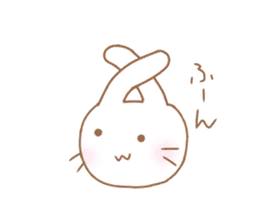 Lazy and cute Rabbit sticker #12855664