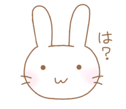 Lazy and cute Rabbit sticker #12855665