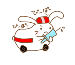 Lazy and cute Rabbit sticker #12855670