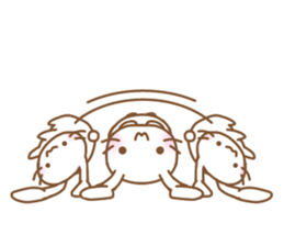 Lazy and cute Rabbit sticker #12855674