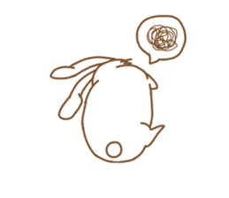 Lazy and cute Rabbit sticker #12855675