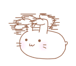 Lazy and cute Rabbit sticker #12855676