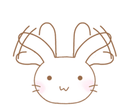 Lazy and cute Rabbit sticker #12855678