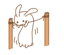 Lazy and cute Rabbit sticker #12855680