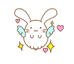 Lazy and cute Rabbit sticker #12855684