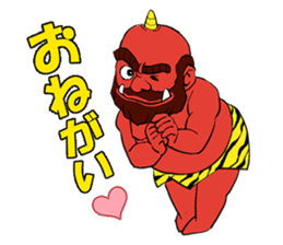 Humorous demon sticker #12856543
