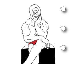 Red pants sticker #12856756