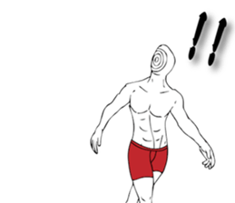 Red pants sticker #12856757