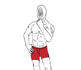 Red pants sticker #12856758