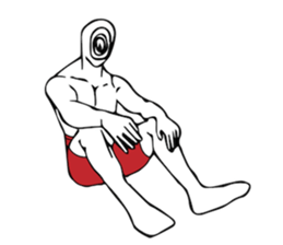 Red pants sticker #12856764