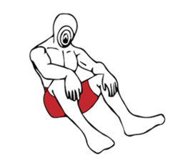 Red pants sticker #12856765