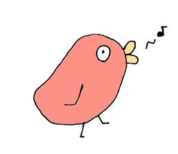 Surreal and Funny bird sticker #12857606