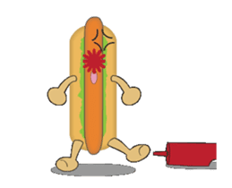 Hot dog Moving sticker #12858299