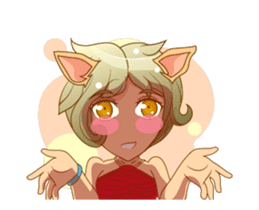 Litle Girl Cat Isan/Eng sticker #12858349