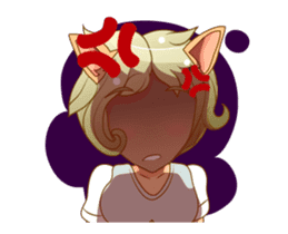 Litle Girl Cat Isan/Eng sticker #12858350