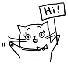 Cute cats in sketches (N.2) by trikono sticker #12859918