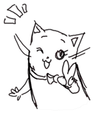 Cute cats in sketches (N.2) by trikono sticker #12859919