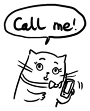 Cute cats in sketches (N.2) by trikono sticker #12859921