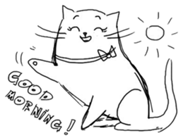 Cute cats in sketches (N.2) by trikono sticker #12859922