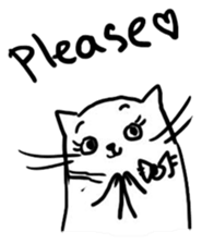 Cute cats in sketches (N.2) by trikono sticker #12859926