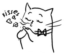 Cute cats in sketches (N.2) by trikono sticker #12859928