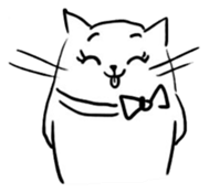 Cute cats in sketches (N.2) by trikono sticker #12859931