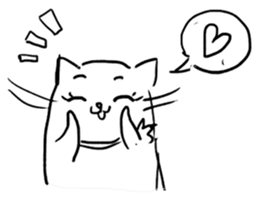 Cute cats in sketches (N.2) by trikono sticker #12859932