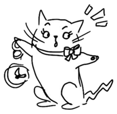 Cute cats in sketches (N.2) by trikono sticker #12859934