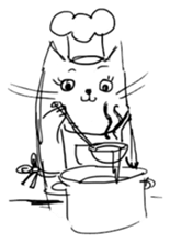 Cute cats in sketches (N.2) by trikono sticker #12859935