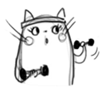 Cute cats in sketches (N.2) by trikono sticker #12859937