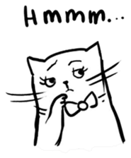 Cute cats in sketches (N.2) by trikono sticker #12859940