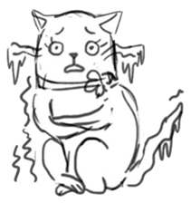 Cute cats in sketches (N.2) by trikono sticker #12859943