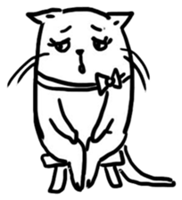 Cute cats in sketches (N.2) by trikono sticker #12859946