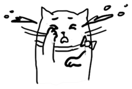 Cute cats in sketches (N.2) by trikono sticker #12859947