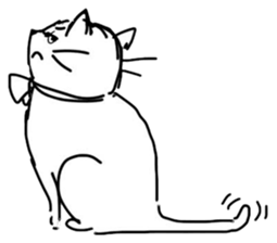 Cute cats in sketches (N.2) by trikono sticker #12859948