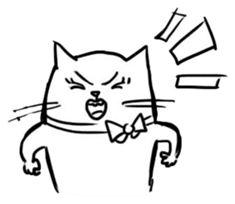 Cute cats in sketches (N.2) by trikono sticker #12859950