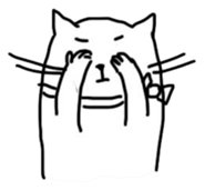 Cute cats in sketches (N.2) by trikono sticker #12859951