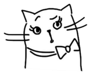 Cute cats in sketches (N.2) by trikono sticker #12859954